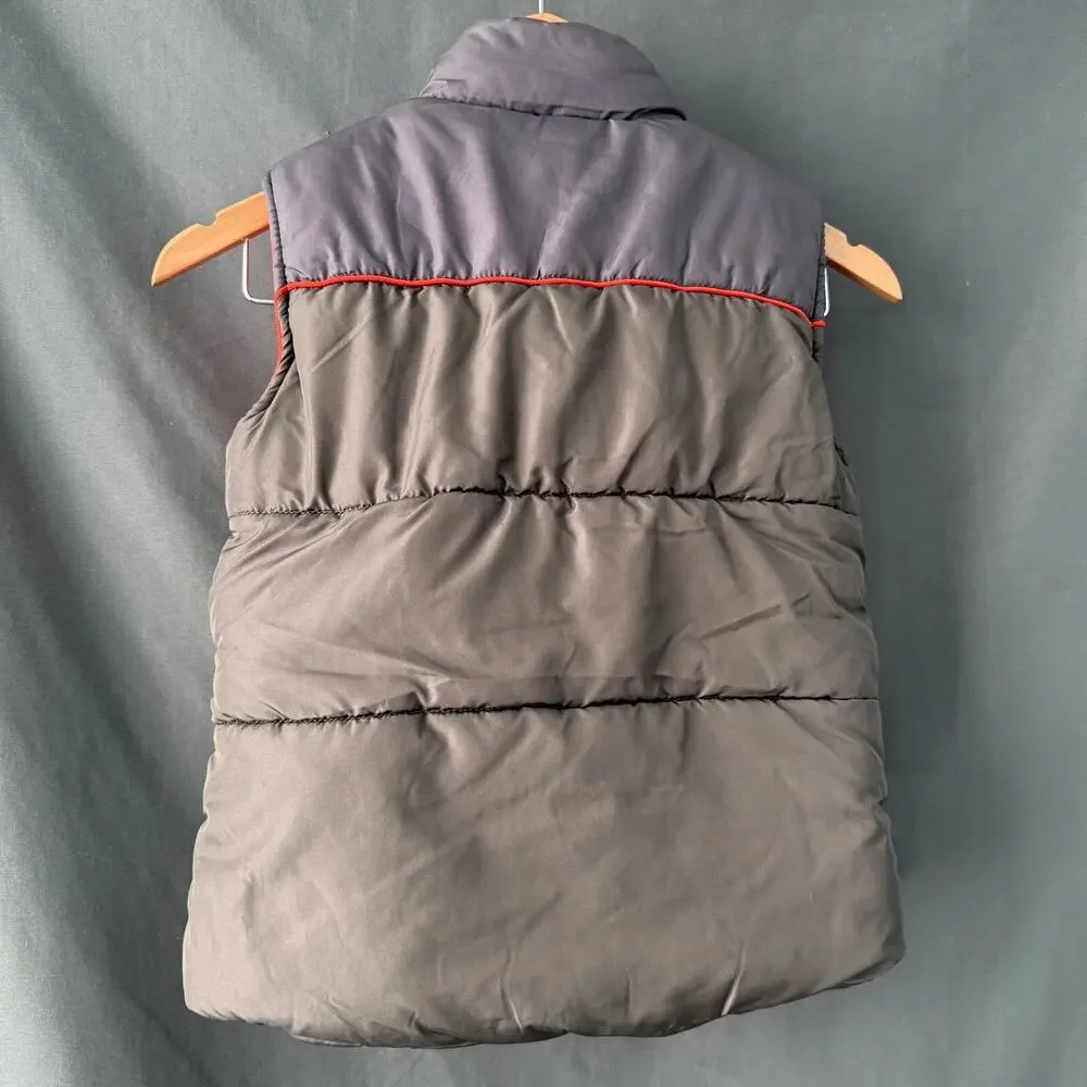 Roebuck & Co. Heritage Supply Puffer Vest Size Small 8‎ Gray & Orange